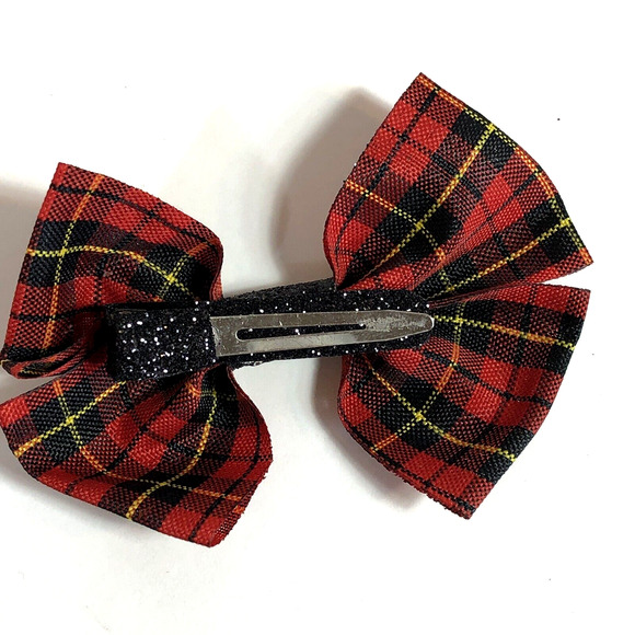 Hair Clip Barrette Lot Ribbon Bow Skulls Red Plaid Pink Cat Trendy New Coquette - Picture 8 of 9